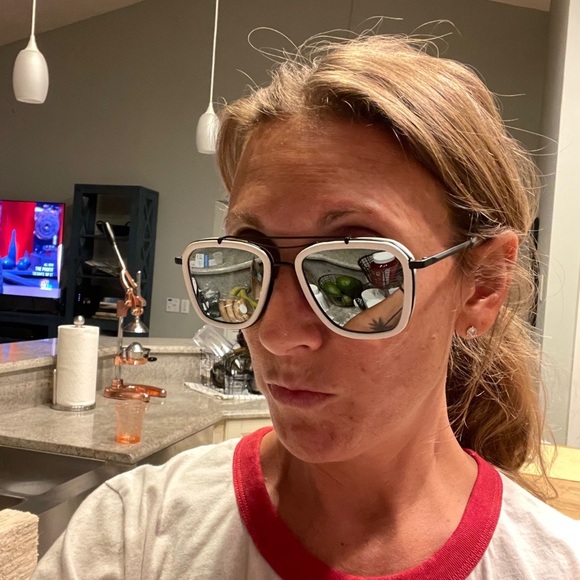 Rag & Bone Phantom Leather Wrapped Sunglasses. - Picture 10 of 12